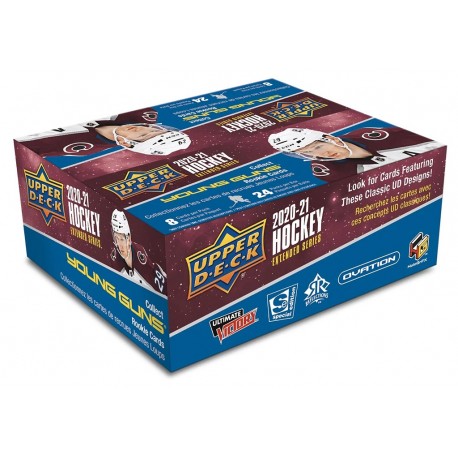 Boîte de cartes 2020-21 NHL UD Extended Series Retail Foil . 192 cartes