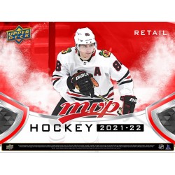 Boîte de cartes 2021-22 NHL MVP GRAVITY FEED  d'Upper Deck (retail). 216 cartes