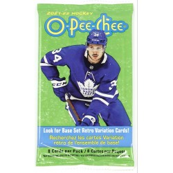 Paquet de 8 cartes 2021-22 O-Pee-Chee d'Upper Deck.