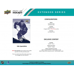 Boîte de cartes NHL 2021-22 UD Extended Series Retail Foil. 192 cartes