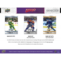 Boîte de cartes 2024-25 NHL MVP MASS BLASTER (retail) d'Upper Deck. 90 cartes