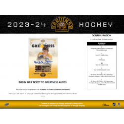 Boîte de 144 cartes 2023-24 Centenaire des Bruins de Boston d'Upper Deck.