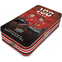Boite 2025-26 de 135 cartes du centenaire des Blackhawks de Chicago (Tin hobby) d'Upper Deck.