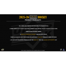 Boîte de 24 cartes 2025-26 O-Pee-Chee Platinum (Mass Blaster Retail) d'Upper Deck.